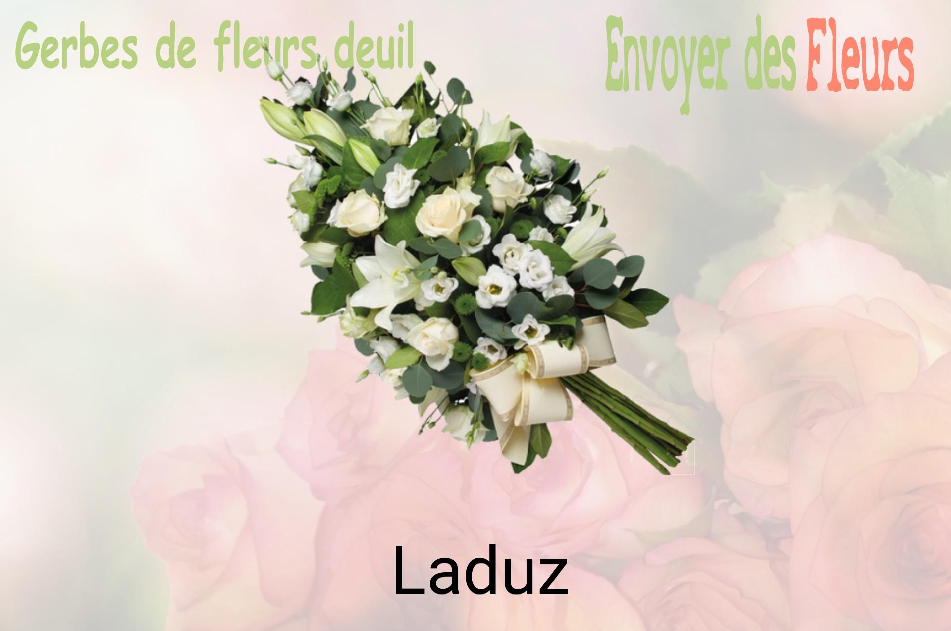 Gerbe de fleurs de deuil livrée à Laduz